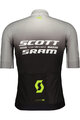 SCOTT Cycling short sleeve jersey - SRAM PRO - black/white