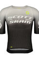 SCOTT Cycling short sleeve jersey - SRAM RACE - black/white