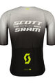 SCOTT Cycling short sleeve jersey - SRAM RACE - black/white