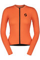 SCOTT Cycling winter long sleeve jersey - TRAINING - orange