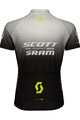 SCOTT Cycling short sleeve jersey - SCOTT-SRAM PRO - black/white