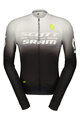 SCOTT Cycling summer long sleeve jersey - SCOTT-SRAM PRO - black/white