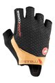 CASTELLI Cycling fingerless gloves - ROSSO CORSA PRO - black/orange