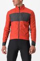 CASTELLI Cycling thermal jacket - UNLIMITED PUFFY - red/grey