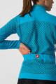 CASTELLI Cycling winter long sleeve jersey - SFIDA 2 W - light blue/blue