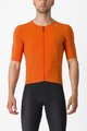 CASTELLI Cycling short sleeve jersey - PREMIO BLACK - orange