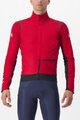 CASTELLI Cycling thermal jacket - ALPHA DOPPIO RoS - red