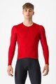 CASTELLI Cycling winter long sleeve jersey - FLY LS - red