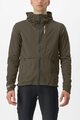 CASTELLI Cycling thermal jacket - TRAIL HOODIE - brown