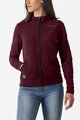 CASTELLI hoodie - MILANO 2 FULL ZIP W FLEECE - bordeaux