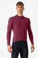 CASTELLI Cycling winter long sleeve jersey - ESPRESSO THERMAL - bordeaux