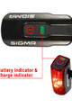 SIGMA SPORT set of lights - AURA 60 - red/black