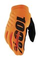 100% SPEEDLAB Cycling long-finger gloves - BRISKER JR - orange/black