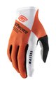 100% SPEEDLAB Cycling long-finger gloves - CELIUM - orange/white