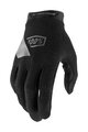 100% SPEEDLAB Cycling long-finger gloves - RIDECAMP JR - black/grey