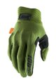 100% SPEEDLAB Cycling long-finger gloves - COGNITO D3O - green/black