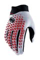 100% SPEEDLAB Cycling long-finger gloves - GEOMATIC - grey/red