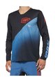 100% SPEEDLAB Cycling summer long sleeve jersey - R-CORE-X - black/blue