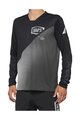 100% SPEEDLAB Cycling summer long sleeve jersey - R-CORE-X - black/grey