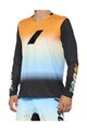 100% SPEEDLAB Cycling summer long sleeve jersey - R-CORE-X LE - light blue/orange/black