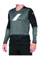 100% SPEEDLAB Cycling summer long sleeve jersey - R-CORE X - grey/black