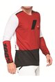 100% SPEEDLAB Cycling summer long sleeve jersey - R-CORE X - red/black