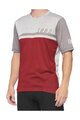 100% SPEEDLAB Cycling short sleeve jersey - AIRMATIC - red/grey