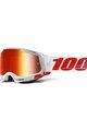 100% SPEEDLAB Cycling sunglasses - RACECRAFT 2 - white/red