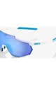 100% SPEEDLAB Cycling sunglasses - RACETRAP - MOVISTAR TEAM - white/blue