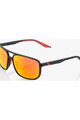 100% SPEEDLAB Cycling sunglasses - KONNOR AVIATOR SQUARE - black/red