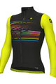 ALÉ Cycling winter long sleeve jersey - LOGO PR-S - black/yellow