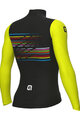 ALÉ Cycling winter long sleeve jersey - LOGO PR-S - black/yellow