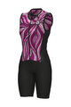 ALÉ Cycling skinsuit - PRAGMA ART - black/pink