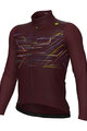 ALÉ Cycling winter long sleeve jersey - PR-E MEGABYTE - bordeaux