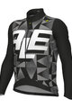 ALÉ Cycling winter long sleeve jersey - PR-E MULTIVERSO - black/white