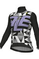 ALÉ Cycling winter long sleeve jersey - PR-E MULTIVERSO - black/white