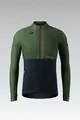 GOBIK Cycling winter long sleeve jersey - HYDER BLEND - green/blue