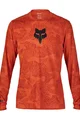 FOX Cycling summer long sleeve jersey - RANGER TRU DRI - orange