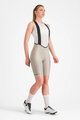 CASTELLI Cycling bib shorts - ESPRESSO - beige