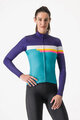 CASTELLI Cycling winter long sleeve jersey - TORNARE - blue/turquoise