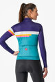 CASTELLI Cycling winter long sleeve jersey - TORNARE - blue/turquoise