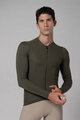 ALÉ Cycling summer long sleeve jersey - PRAGMA COLOR BLOCK - brown