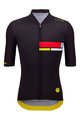 SANTINI Cycling short sleeve jersey - TDF MAILLOT JAUNE ALPE D'HUEZ - black/multicolour
