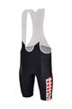 SANTINI Cycling bib shorts - TDF KING - black/white