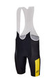 SANTINI Cycling bib shorts - TDF LEADER - black/yellow/white