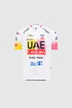 PISSEI Cycling short sleeve jersey - UAE TEAM EMIRATES REPLICA - GIRO + TOUR 24 JR - white/pink/yellow