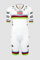 PISSEI Cycling skinsuit - TADEJ POGACAR WORLD CHAMP ROAD - white