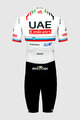 PISSEI Cycling skinsuit - UAE TEAM EMIRATES 2024 SLOVENIA CHAMPION - white/black