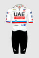 PISSEI Cycling skinsuit - UAE TEAM EMIRATES 2024 SLOVENIA CHAMPION - white/black