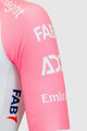 PISSEI Cycling short sleeve jersey - UAE TEAM EMIRATES REPLICA GIRO D'ITALIA 2024 - white/pink